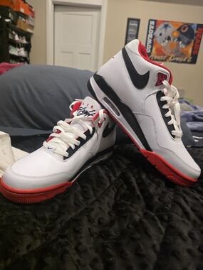 Nike Flight Legacy-Bright Red and Black Sneakers